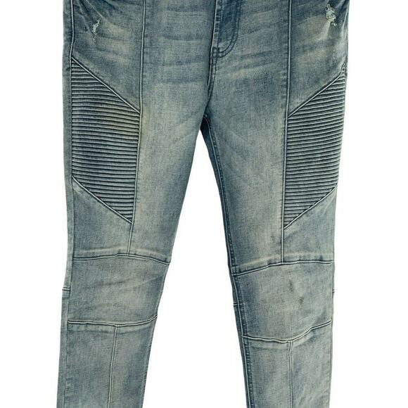 Pacsun Los Angeles Jeans Men Size 30X32 Stacked Skinny Stretch Pocket Blue Denim - Picture 3 of 12